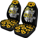 Best Skull Sunflower Premium Custom Car Seat Covers Decor Protector Nearkii