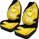 M&M's Candy Ice Cream Cones Chocolate Yellow Car Seat Covers Custom Car Accessories