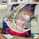 Darling In The Franxx Hiro And Zero Two Love You To The Moon Galaxy Premium Blanket Nearkii