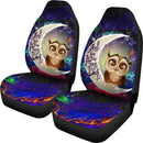 Cute Owl Love You To The Moon Galaxy Car Seat Covers
