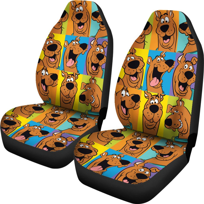 Scooby Doo Face Premium Custom Car Seat Covers Decor Protectors Nearkii