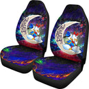 Couple Cute Duck Couple Love You To The Moon Galaxy Premium Custom Car Seat Covers Decor Protectors Nearkii