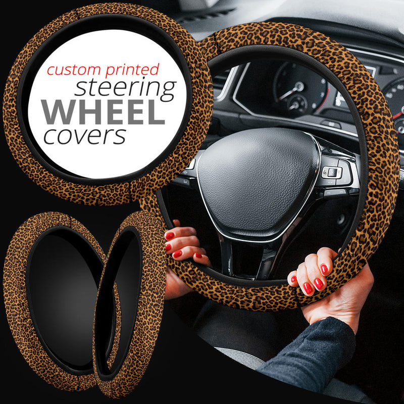 Leopard Premium Car Steering Wheel Cover Nearkii