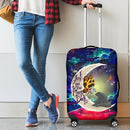 Godzilla Love You To The Moon Galaxy Luggage Cover Suitcase Protector Nearkii