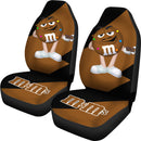 M&M's Candy Ice Cream Cones Chocolate Brown Car Seat Covers Custom Car Accessories