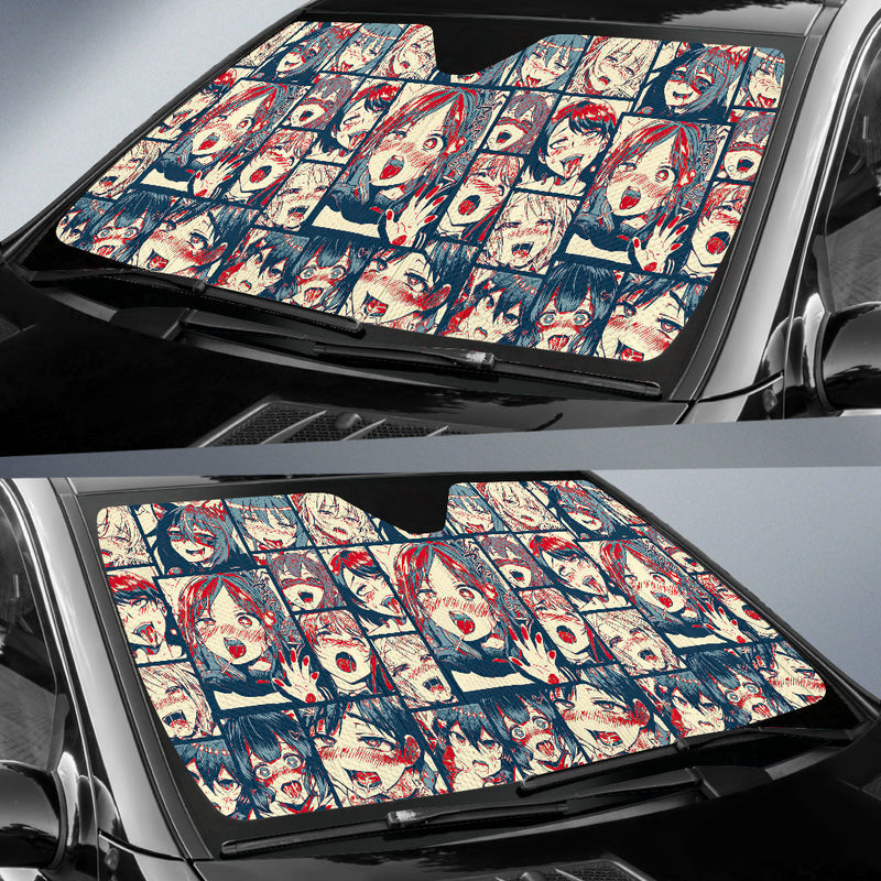 Ahegao Anime Girls Car Auto Sunshades Nearkii