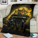 Funny Ducks Drive Jeep Moonlight Halloween Premium Blanket Nearkii