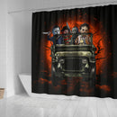 Halloween Horro Movie Ride Jeep Funny Shower Curtain Nearkii