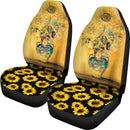 Best Painting Vase Sunflower Premium Custom Car Seat Covers Decor Protector Nearkii