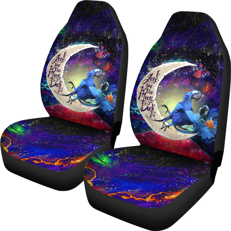 Rio Blu and Jewel Love You To The Moon Galaxy Premium Custom Car Seat Covers Decor Protectors Nearkii