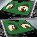 Green Challenging Cartoon Eyes Car Auto Sun Shades Windshield Accessories Decor Gift Nearkii