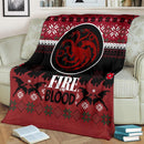 Fire And Blood Ugly Christmas Custom Blanket Home Decor Nearkii