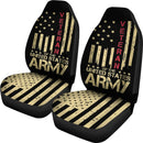 Best Patriotic U.S Army Veteran Red Line American Flag Premium Custom Car Seat Covers Decor Protector Nearkii