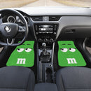 M&M Chocolate Green Front And Back Car Mats Nearkii