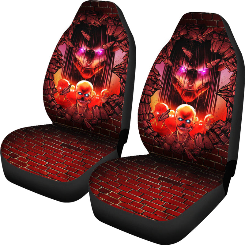 Eren Attack On Titans Founding Titans Break Wall Car Seat Covers Nearkii