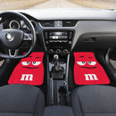 M&M Red Chocolate Front And Back Car Floor Mats Nearkii