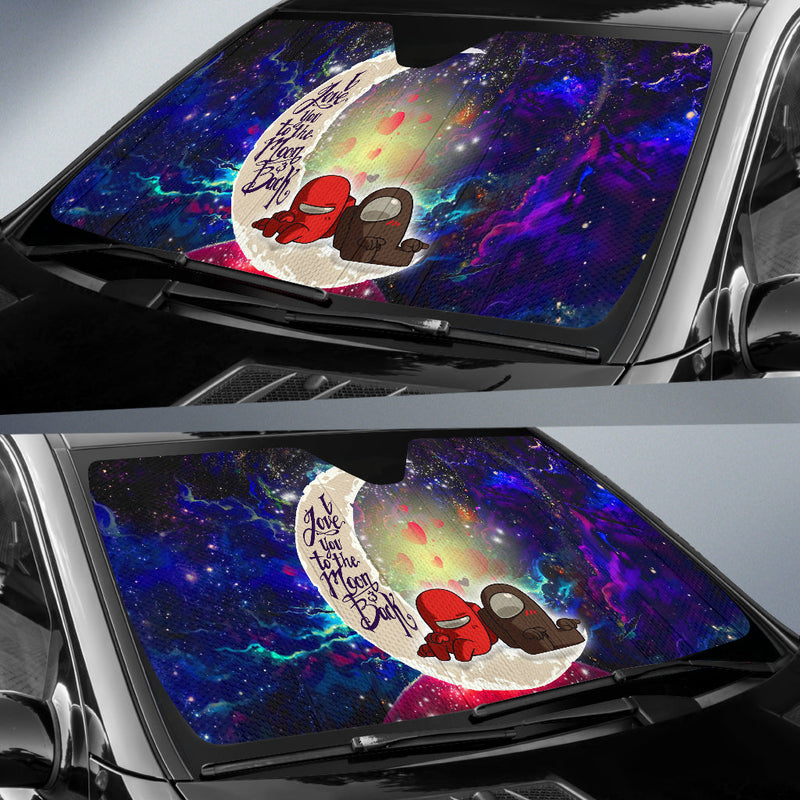 Among Us Couple Love You To The Moon Galaxy Car Auto Sunshades Nearkii