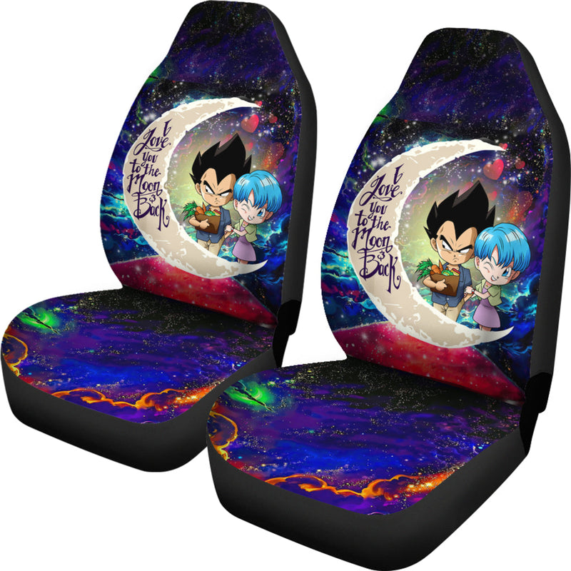 Vegeta And Bulma Dragon Ball Love You To The Moon Galaxy Premium Custom Car Seat Covers Decor Protectors Nearkii