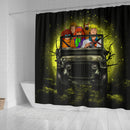 Scooby Doo Funny Drive Jeep Moonlight Halloween Shower Curtain Nearkii