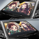 Demon Slayer Chibi Car Auto Sun Shades Windshield Accessories Decor Gift Nearkii