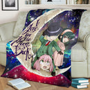 Spy x Family Love You To The Moon Galaxy Premium Blanket Nearkii