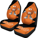 M&M's Candy Ice Cream Cones Chocolate Orange Car Seat Covers Custom Car Accessories