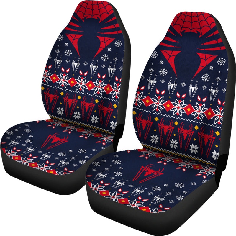 Spider Man Christmas Style Premium Custom Car Seat Covers Decor Protectors Nearkii