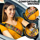 Cheetah Sunflower Car Seat Belt CoversCustom Car Interior Accessories Perfect Gift Nearkii