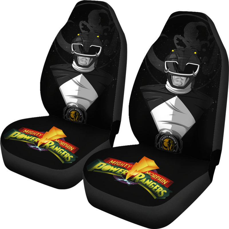 Black New Mighty Morphin Power Rangers Premium Custom Car Seat Covers Decor Protectors Nearkii