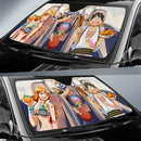 One Piece Anime Luffy Nami Chopper And Usopp Driving Car Auto Sunshades Nearkii
