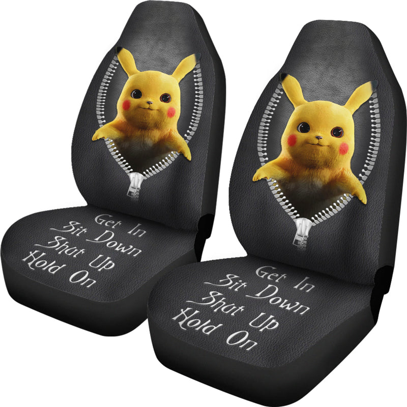 Pikachu Get In Shit Down Shut Up Hold On Zipper Car Seat Covers Nearkii