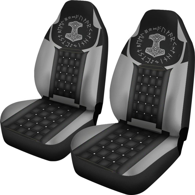 Thor Hammer Viking Premium Persionalized Car Premium Custom Car Seat Covers Decor Protectors Nearkii