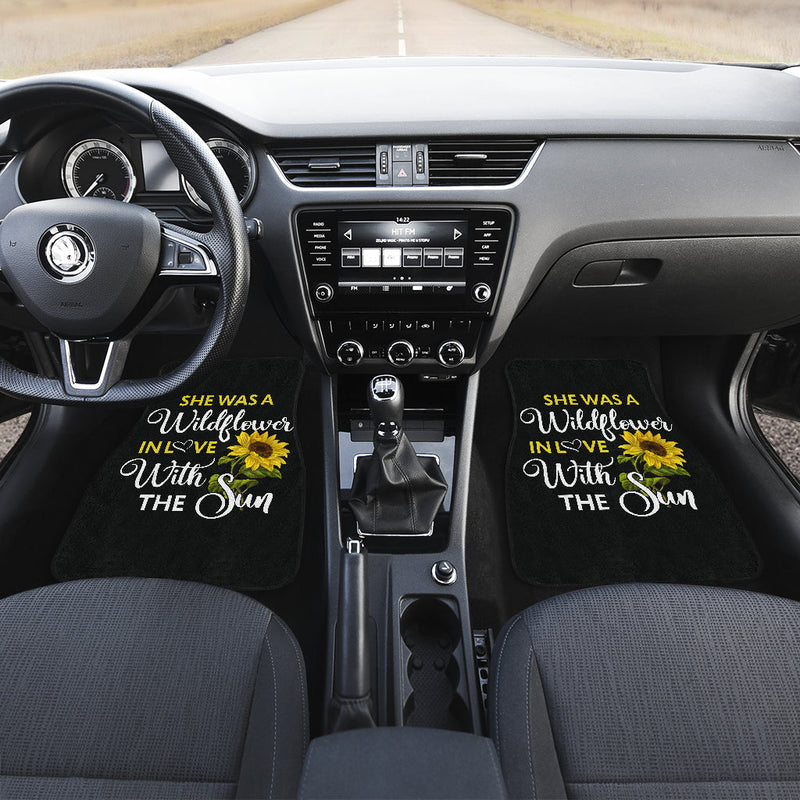 Sunflowers She Was A Wildflower Front And Back Car Mats (Set Of 4) Nearkii