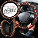 Rose Red White Premium Car Steering Wheel Cover Nearkii