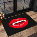 Lady Vampire Red Slip Horror Funny Doormat Nearkii