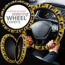 Giraffe Sunflower Car Steering Wheel Cover