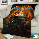 Charizard Charmender Pokemon Drive Jeep Moonlight Halloween Funny Premium Blanket Nearkii