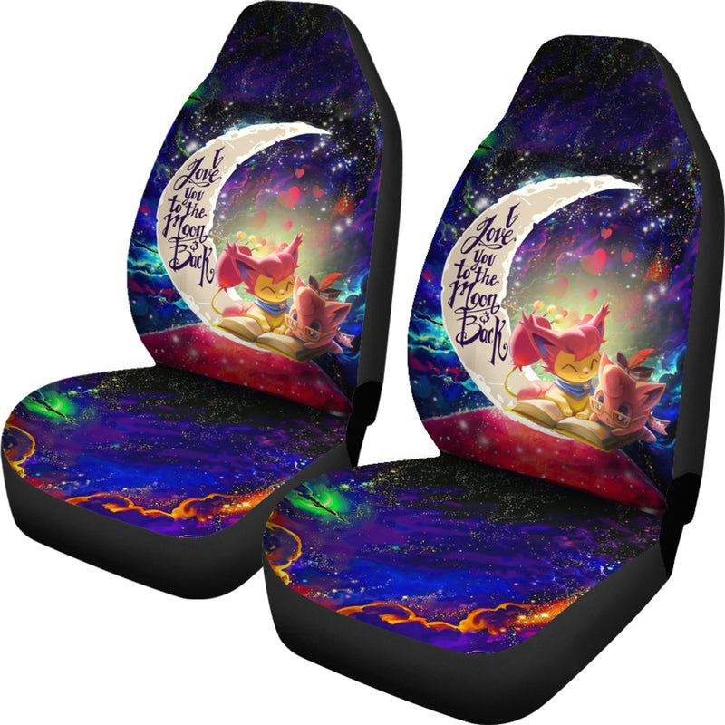 Skitty And Jigglypuff Pokemon Love You To The Moon Galaxy Premium Custom Car Seat Covers Decor Protectors Nearkii