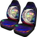 Pusheen Cat Love You To The Moon Galaxy Car Seat Covers