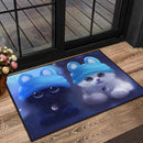Cute Cat Digital Art Doormat Nearkii