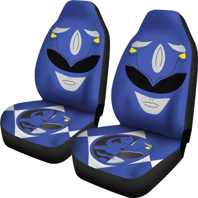 Mighty Morphin Power Rangers Blue Premium Custom Car Seat Covers Decor Protectors Nearkii