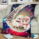 Anya Spy X Family Dog Love You To The Moon Galaxy Premium Blanket Nearkii