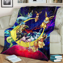 Eevee Evolution Pokemon Family Love You To The Moon Galaxy Premium Blanket Nearkii