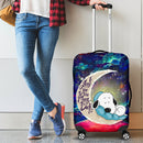 Snoopy Dog Sleep Love You To The Moon Galaxy Luggage Cover Suitcase Protector Nearkii