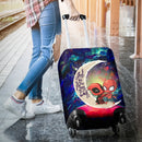 Spiderman And Deadpool Couple Love You To The Moon Galaxy Luggage Cover Suitcase Protector Nearkii