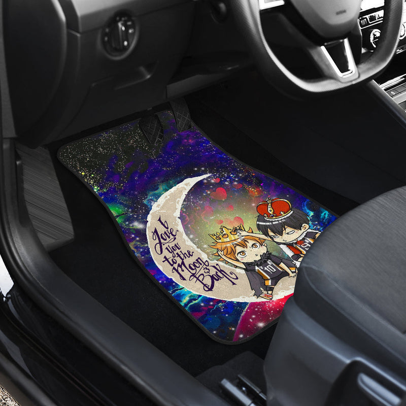 Hinata And Tobio Haikyuu Love You To The Moon Galaxy Car Mats Nearkii