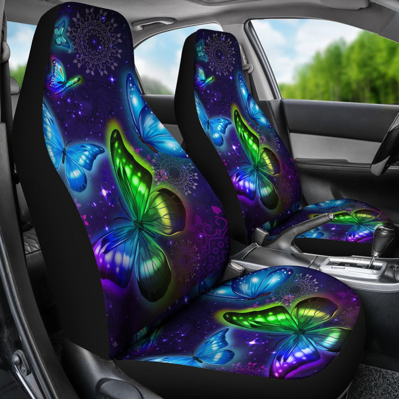 Best New Neon Butterfly Premium Custom Car Seat Covers Decor Protector Nearkii