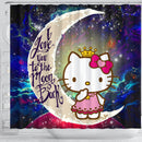 Hello Kitty Love You To The Moon Galaxy Shower Curtain Nearkii