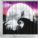Jack Sally Moon Night Shower Curtain Nearkii