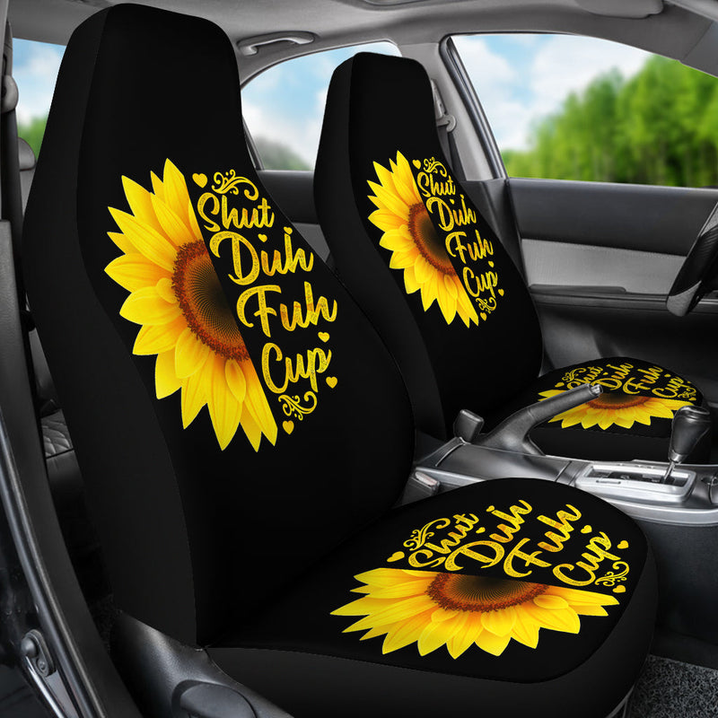 Best Sunflowers Shut Duh Fuh Up Premium Custom Car Seat Covers Decor Protector Nearkii